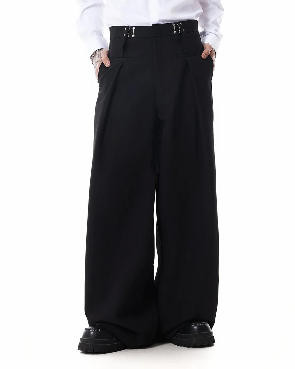 Hookline Wide-Leg Suit Pants