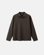 Waffle Long Sleeve Polo Shirts