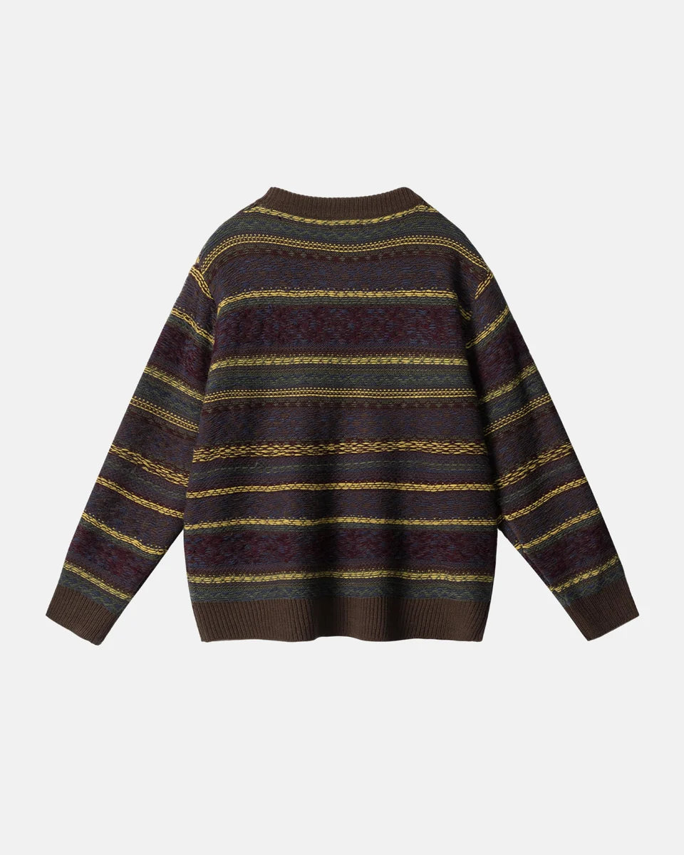 Stripe Jacquard Knit Pullover