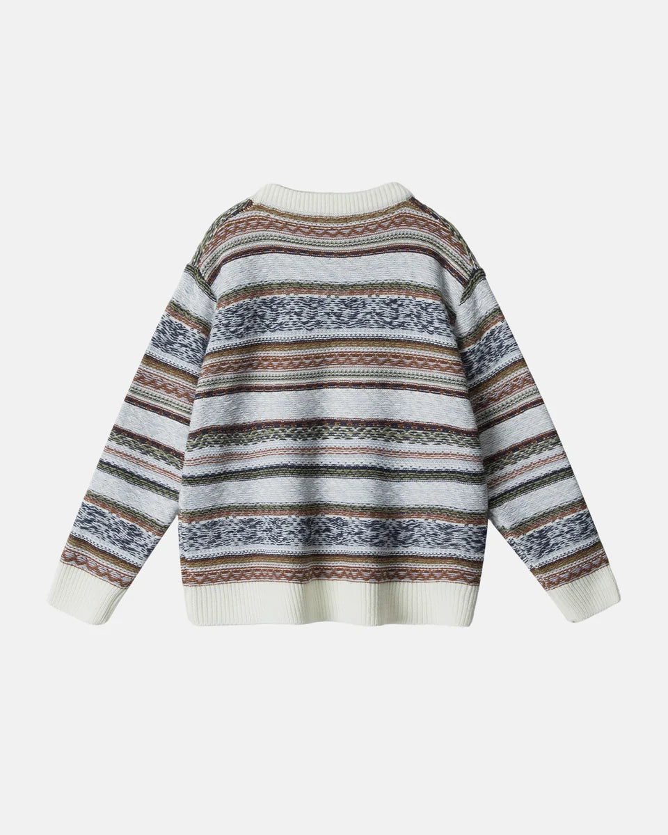 Stripe Jacquard Knit Pullover