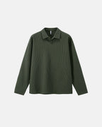 Waffle Long Sleeve Polo Shirts