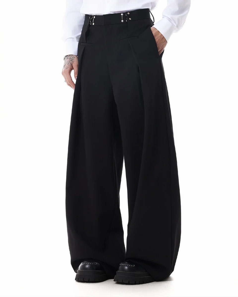 Hookline Wide-Leg Suit Pants