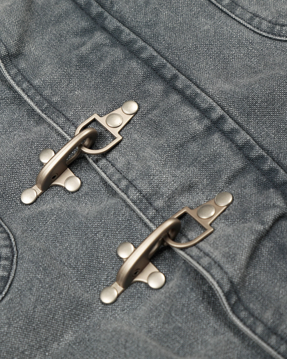 Washed Clasp Denim Jacket