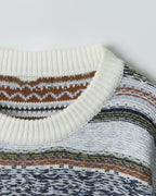 Stripe Jacquard Knit Pullover