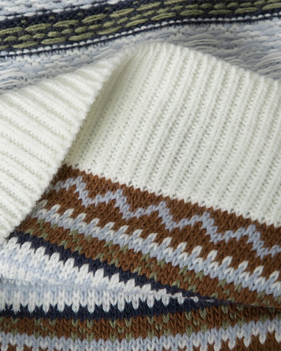 Stripe Jacquard Knit Pullover