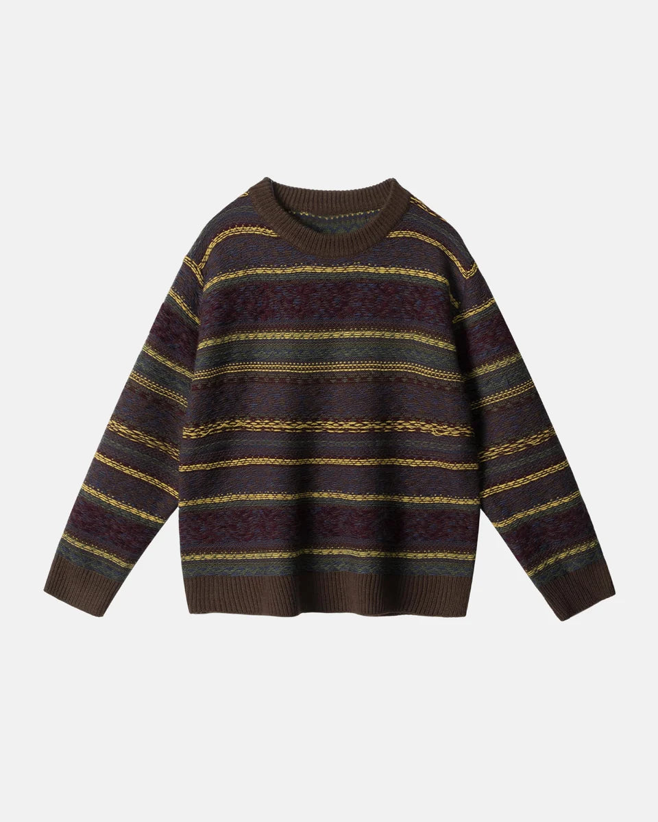 Stripe Jacquard Knit Pullover