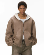 Contrastline Zip Hoodie